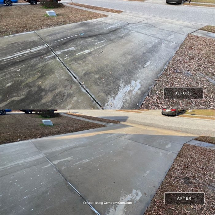 Driveway & Concrete Cleaning results in Summerville SC