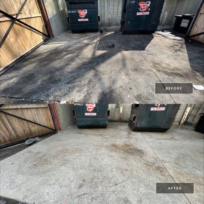 Dumpster Pad Cleaning project in Summerville SC
